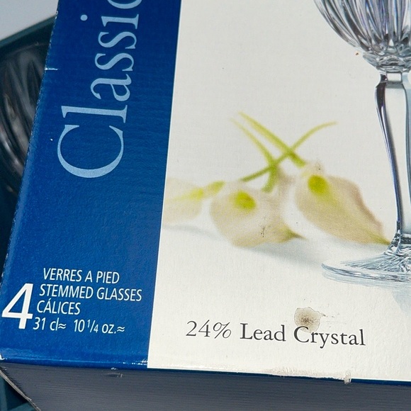 NWT Cristal D’Arques Set Of 4 Classic Goblet Wine Glasses - Picture 6 of 11